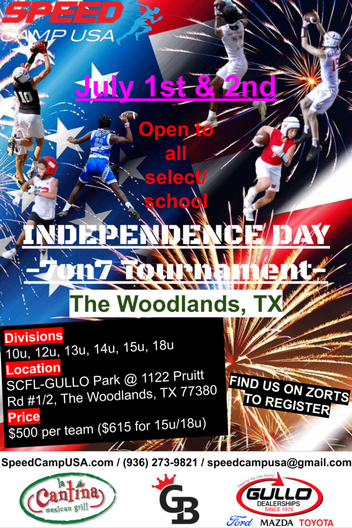 Independence Day 7 on 7 Football Tournament Speed Camp USA